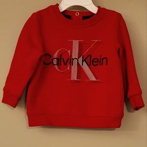 Calvin Klein red crew neck sweatshirt